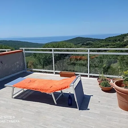 Vista Sulle Isole Dell'arcipelago Toscano Nibbiaia